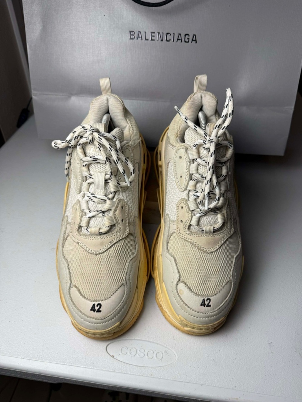 BALENCIAGA TRIPPLE S SNEAKERS WHITE 42 (9 US) IN EXCELLENT CONDITION!! - Picture 8 of 13